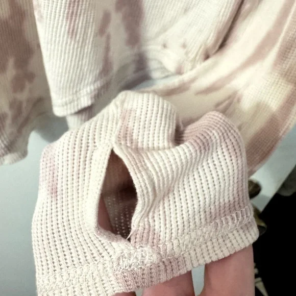 Chaser Tie Dye Waffle Knit Long Sleeve Top - Picture 4 of 5